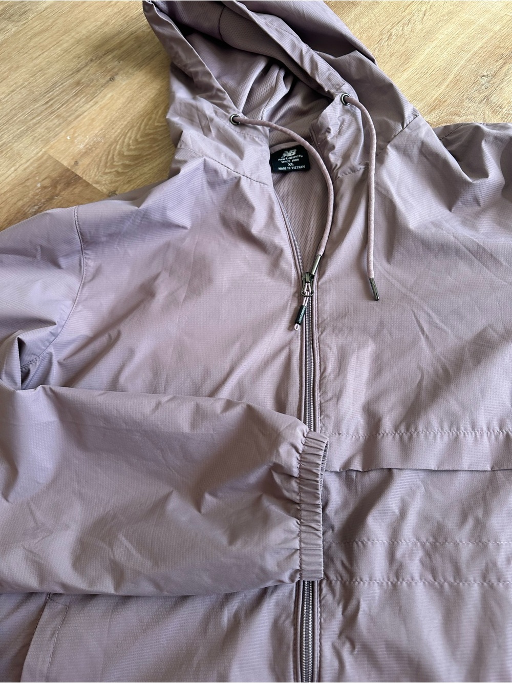 New Balance Dusty Rose Hooded Windbreaker